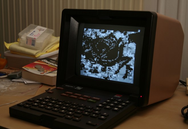 Une rose sur Minitel, dédicacée à ma chère et tendre